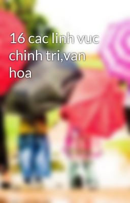 16 cac linh vuc chinh tri,van hoa